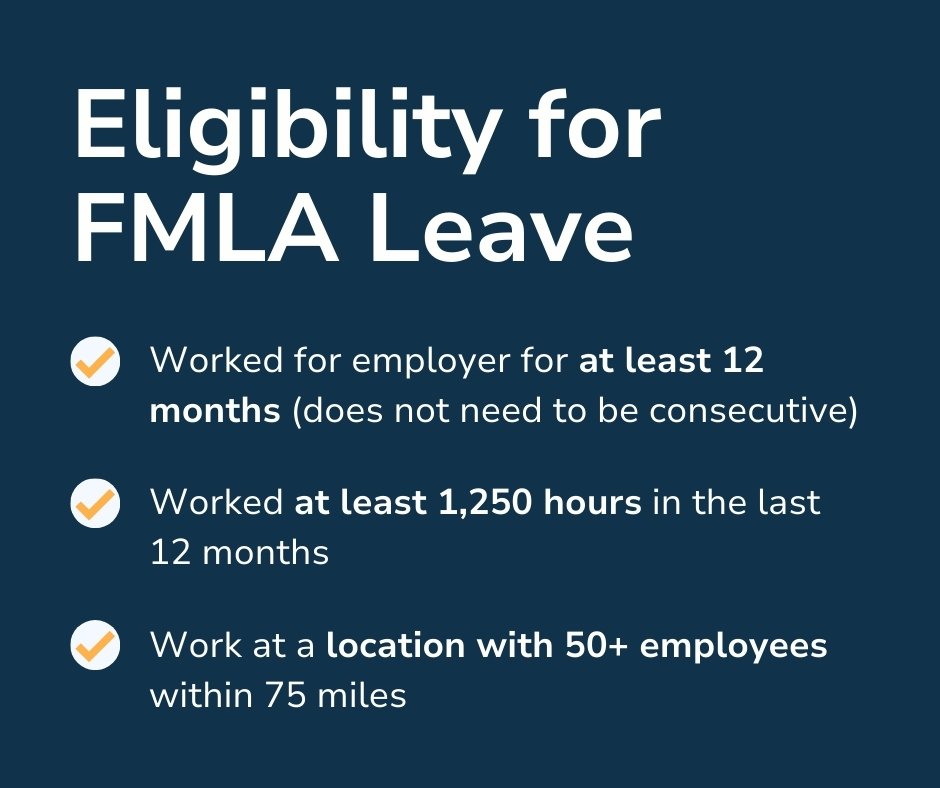 Eligibility for FMLA leave graphic.