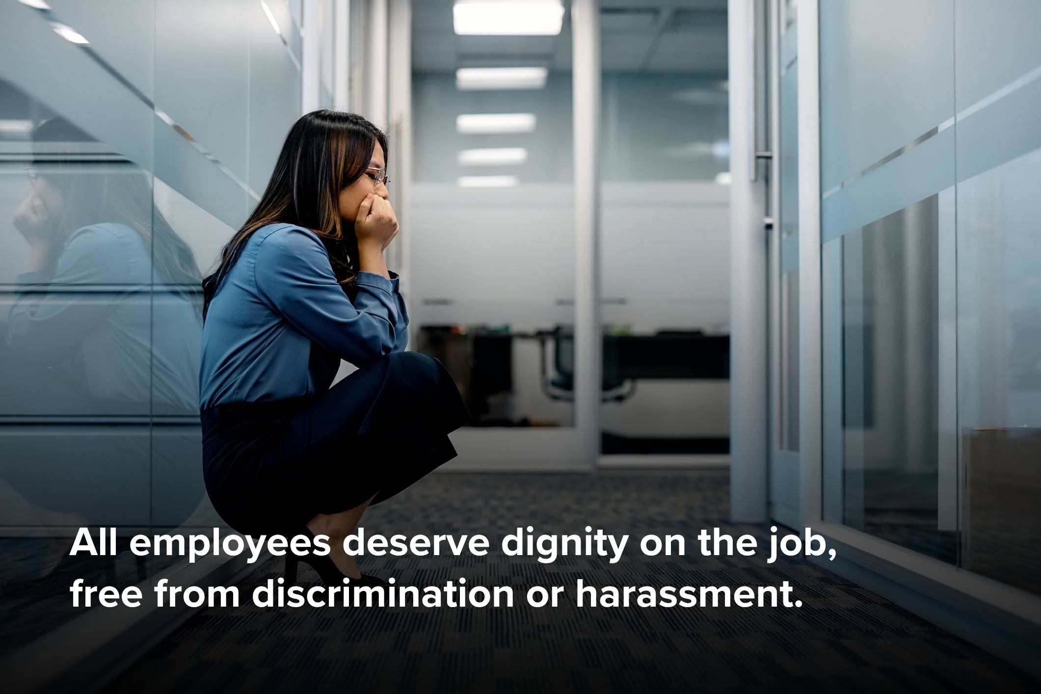 A woman faces discrimination based on her gender. She is in talks with a San Diego employment discrimination lawyer.